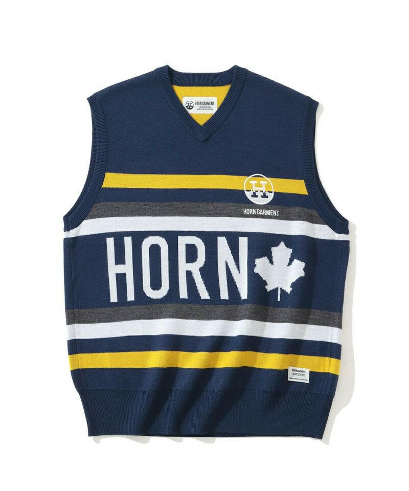 HORN GARMENT MENS Maple Score Knit Vest