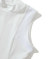 MARK&LONA WOMENS CD8-SLMT Mock Neck Sleeveless T-Shirt