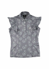 1PIU1UGUALE3 WOMENS FRILL POLO PAISLEY