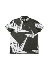 1PIU1UGUALE3 MEN SS POLO ORIGAMI CRANE