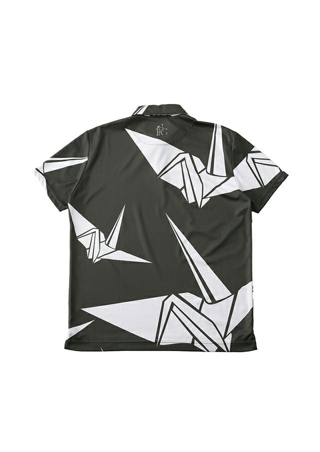 1PIU1UGUALE3 MEN SS POLO ORIGAMI CRANE