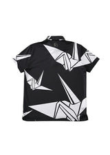 1PIU1UGUALE3 MEN SS POLO ORIGAMI CRANE