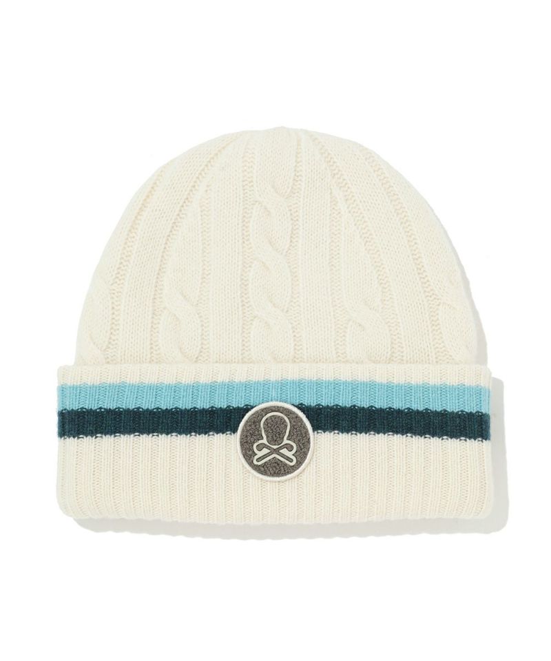 MARK&LONA Men Ever Striped Cable Knit Beanie