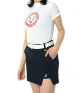 CPG GOLF WOMENS Logo-printed mock neck(short sleeves)