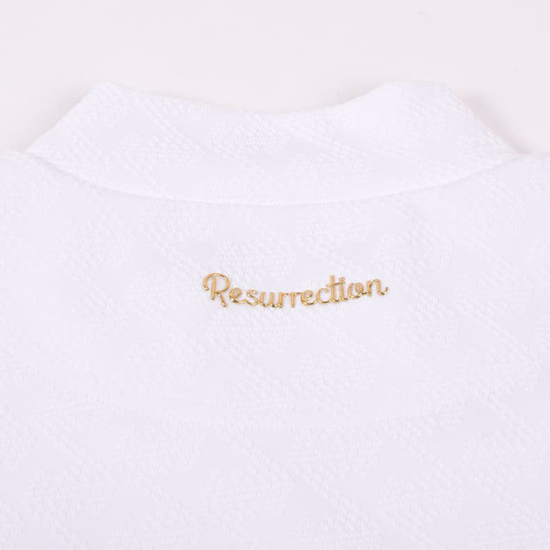 Resurrection WOMEN GM Jacquard Short-Sleeved Mock Neck