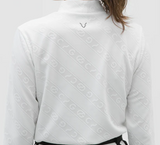 CPG GOLF Women ﾛｺﾞｼﾞｬｶﾞｰﾄﾞ柄ﾓｯｸﾈｯｸLS