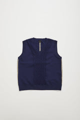 HERG1 MEN CABLE MIX KNIT VEST