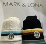 MARK&LONA Men Ever Striped Cable Knit Beanie