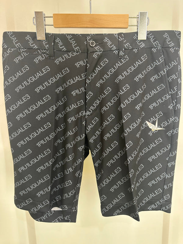 1PIU1UGUALE3 MENS DIAGONAL LOGO SHORTS