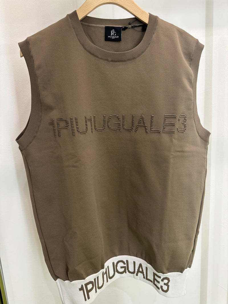 1PIU1UGUALE3 MENS LOGO RIB VEST