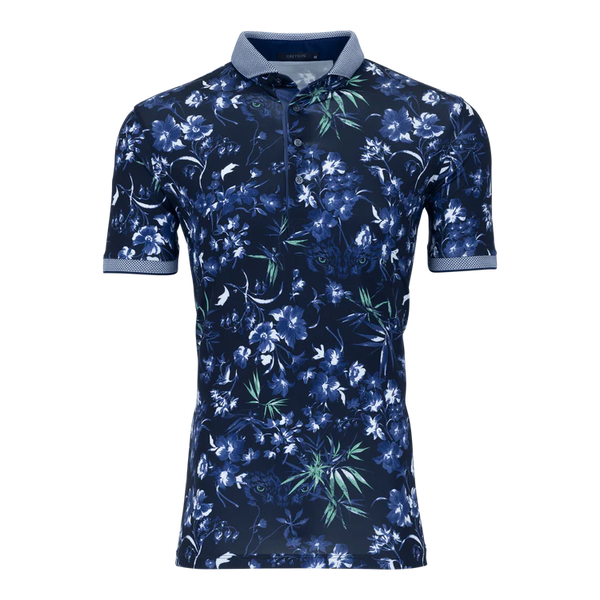 GREYSON MENS DARK FLORAL POLO