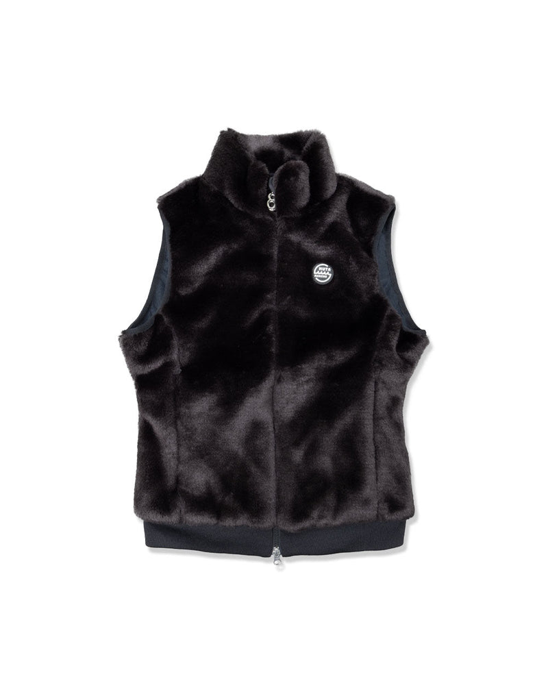 MUTA WOMENS Eco-fur zip-up vest