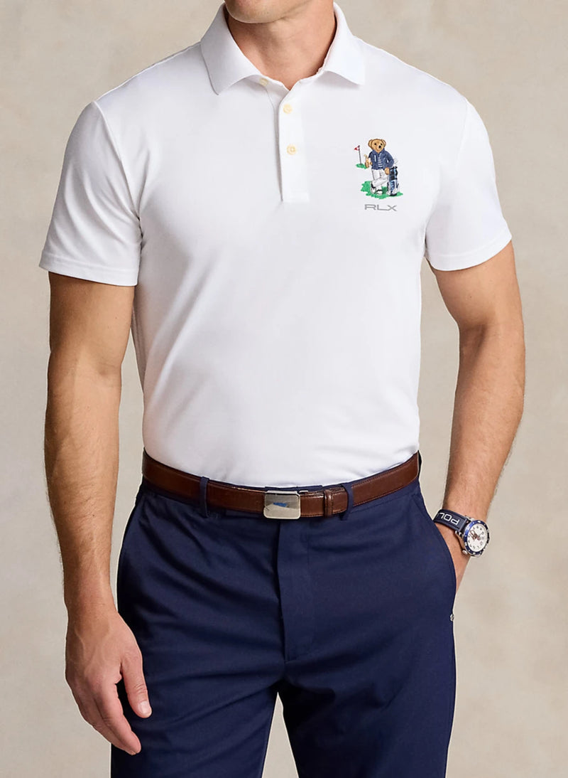 Ralph Lauren MENS Tailored Fit Performance Bear Polo Shirt