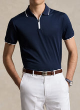 Ralph Lauren MENS Tailored Fit Performance Zip Polo Shirt