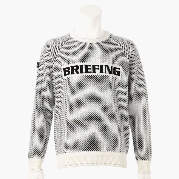 BRIEFING Men MS MERINO WOOL LOGO CREWNECK KNIT