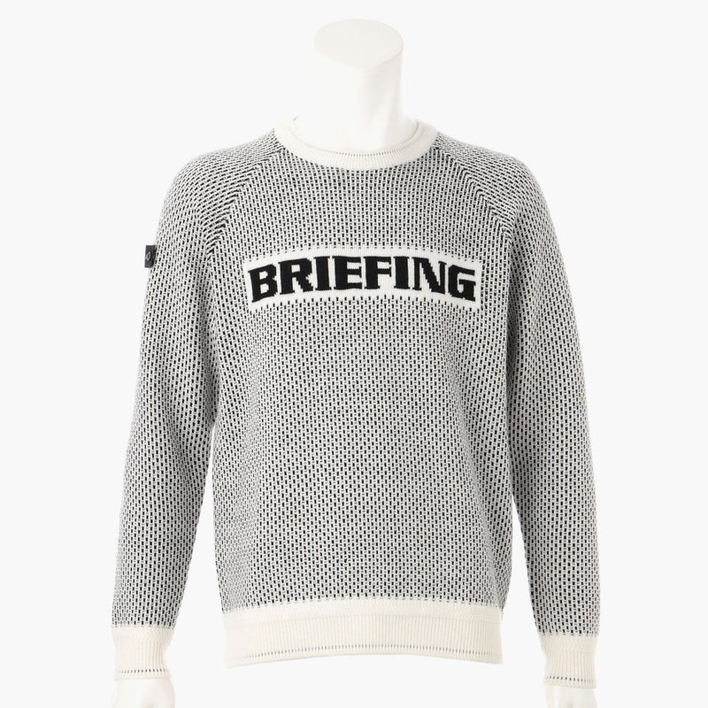 BRIEFING Men MS MERINO WOOL LOGO CREWNECK KNIT