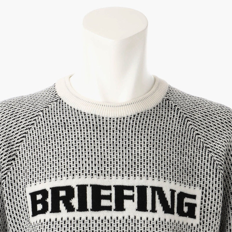 BRIEFING Men MS MERINO WOOL LOGO CREWNECK KNIT