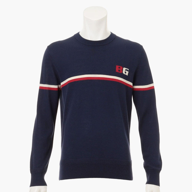 BRIEFING MENS CL MS TRICOLOR CREWNECK KNIT