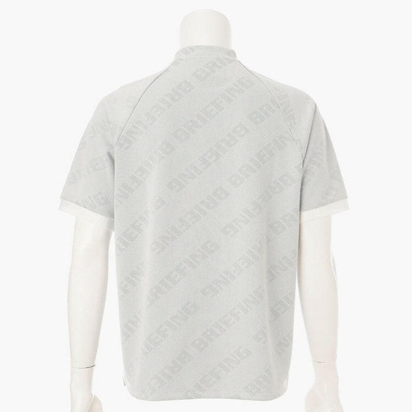BRIEFING MENS CE BIAS LOGO MOCK NECK RELAXED FIT