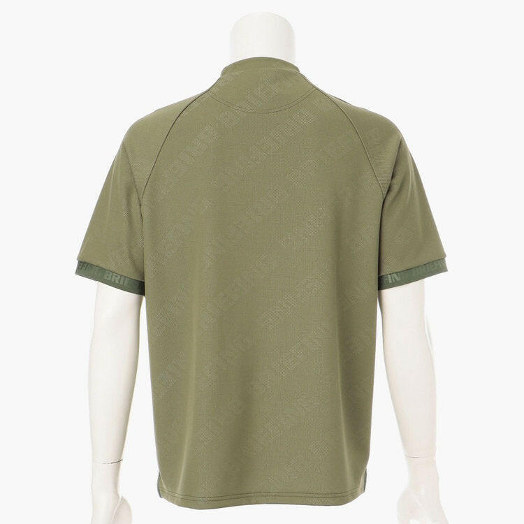 BRIEFING MENS CE BIAS LOGO MOCK NECK RELAXED FIT