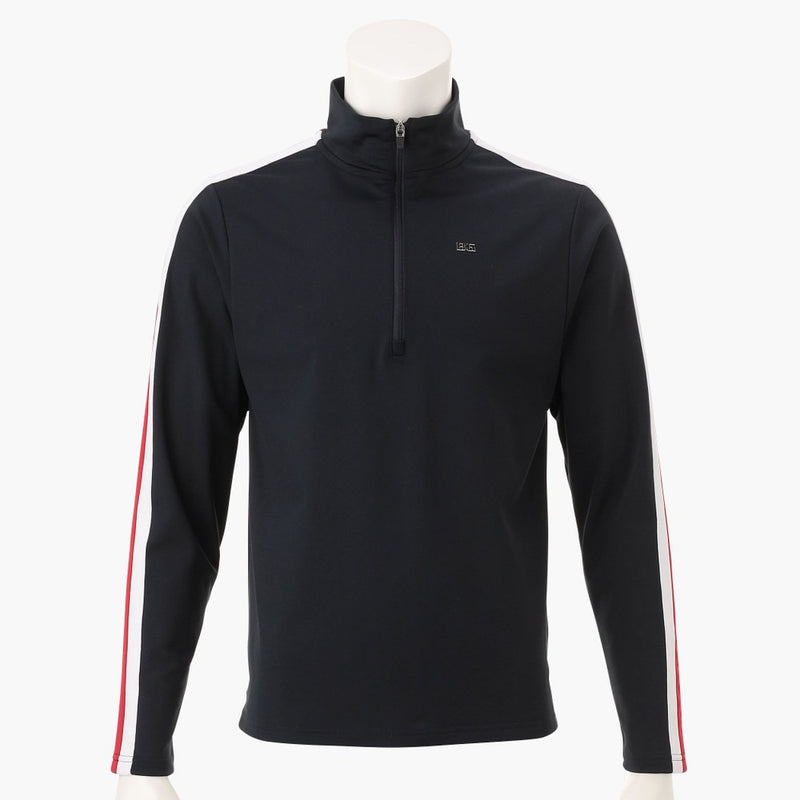 BRIEFING MENS CL MS TRICOLOR LINE LS HALF ZIP SHIRT